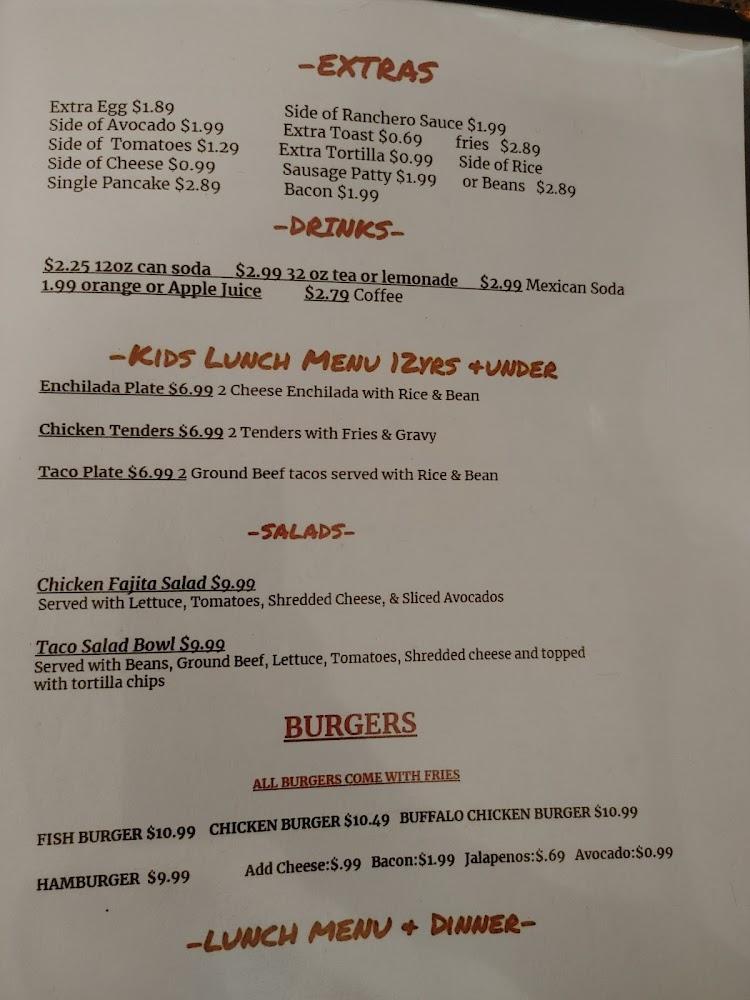 MJ's Mexican Restaurant Menu image 3