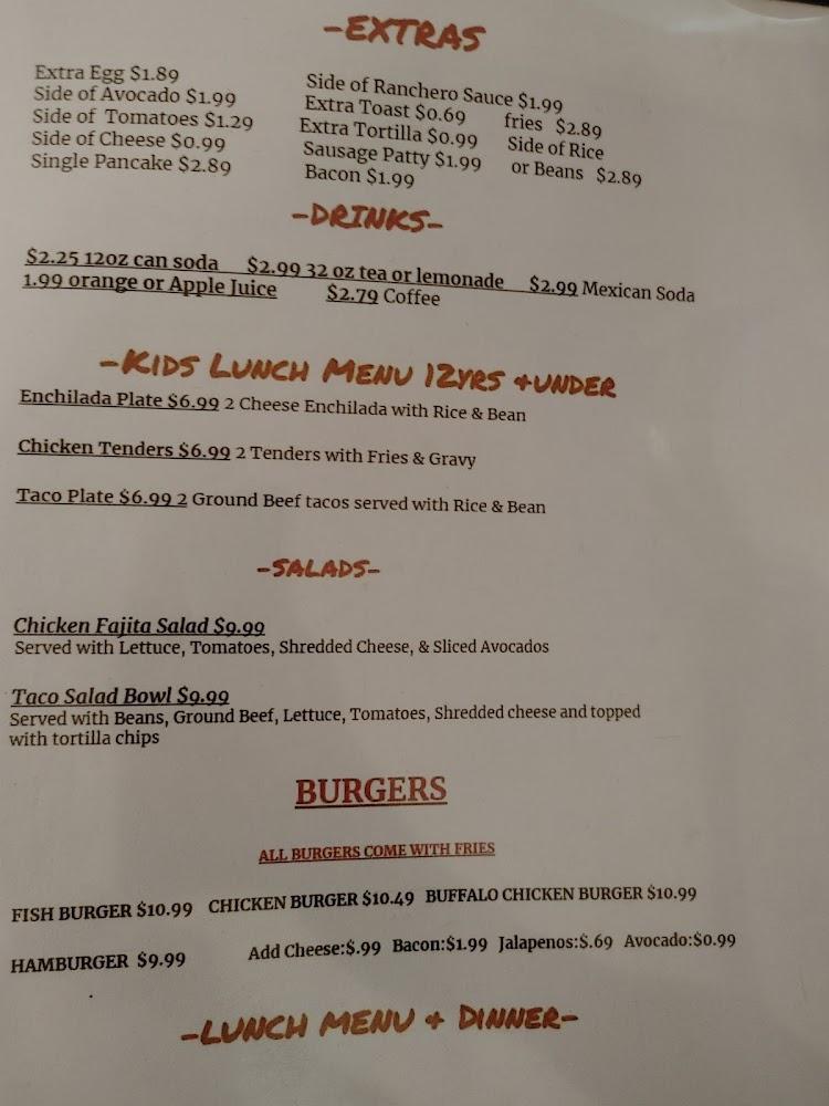 MJ's Mexican Restaurant Menu image 4